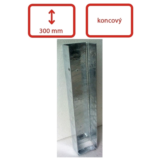 Obrázek z Stabilizační držák koncový pro podhrabové desky vysoké 300 mm