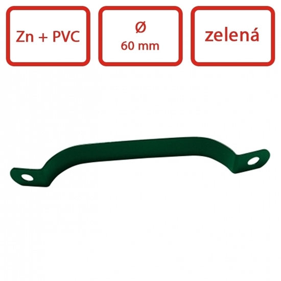 Obrázek z Objímka na sloupek pr. 60 mm ZN + PVC